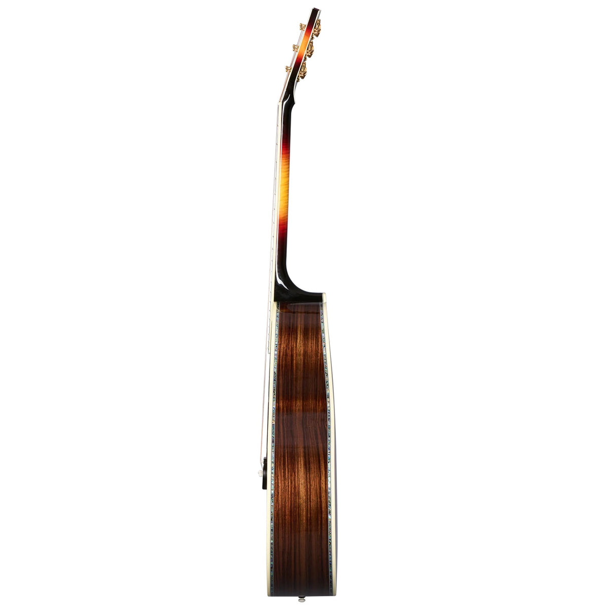 Đàn guitar acoustic Gibson SJ-200 Monarch Rosewood màu Tri-Burst – cận hông đàn