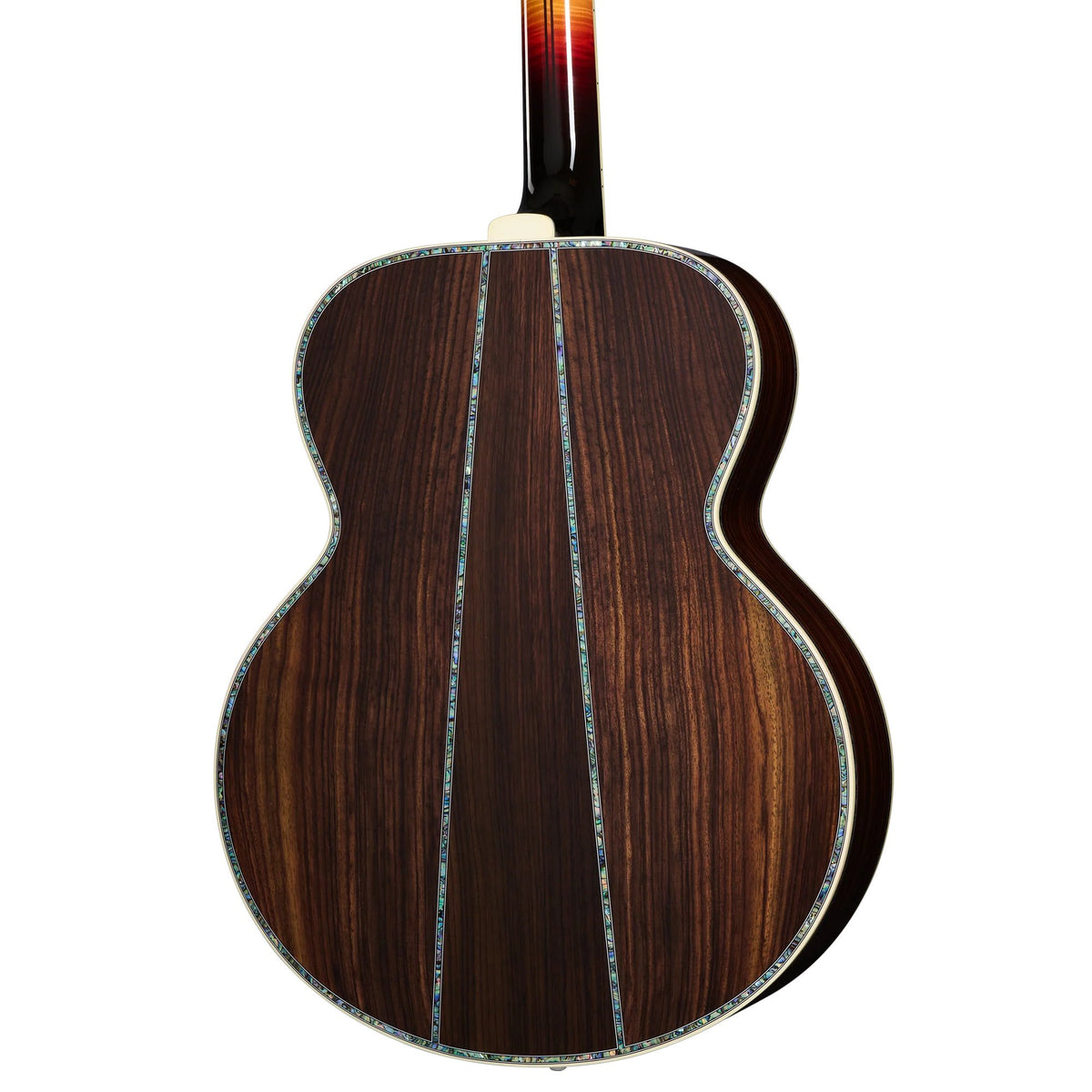 Đàn guitar acoustic Gibson SJ-200 Monarch Rosewood màu Tri-Burst – cận vân gỗ mặt lưng