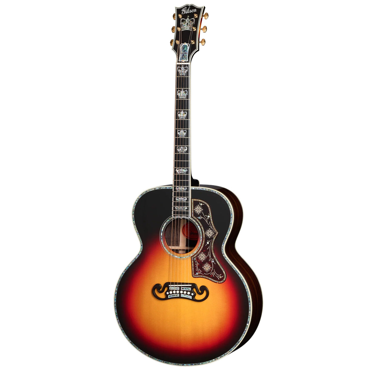 Đàn guitar acoustic Gibson SJ-200 Monarch Rosewood màu Tri-Burst – mặt trước toàn thân