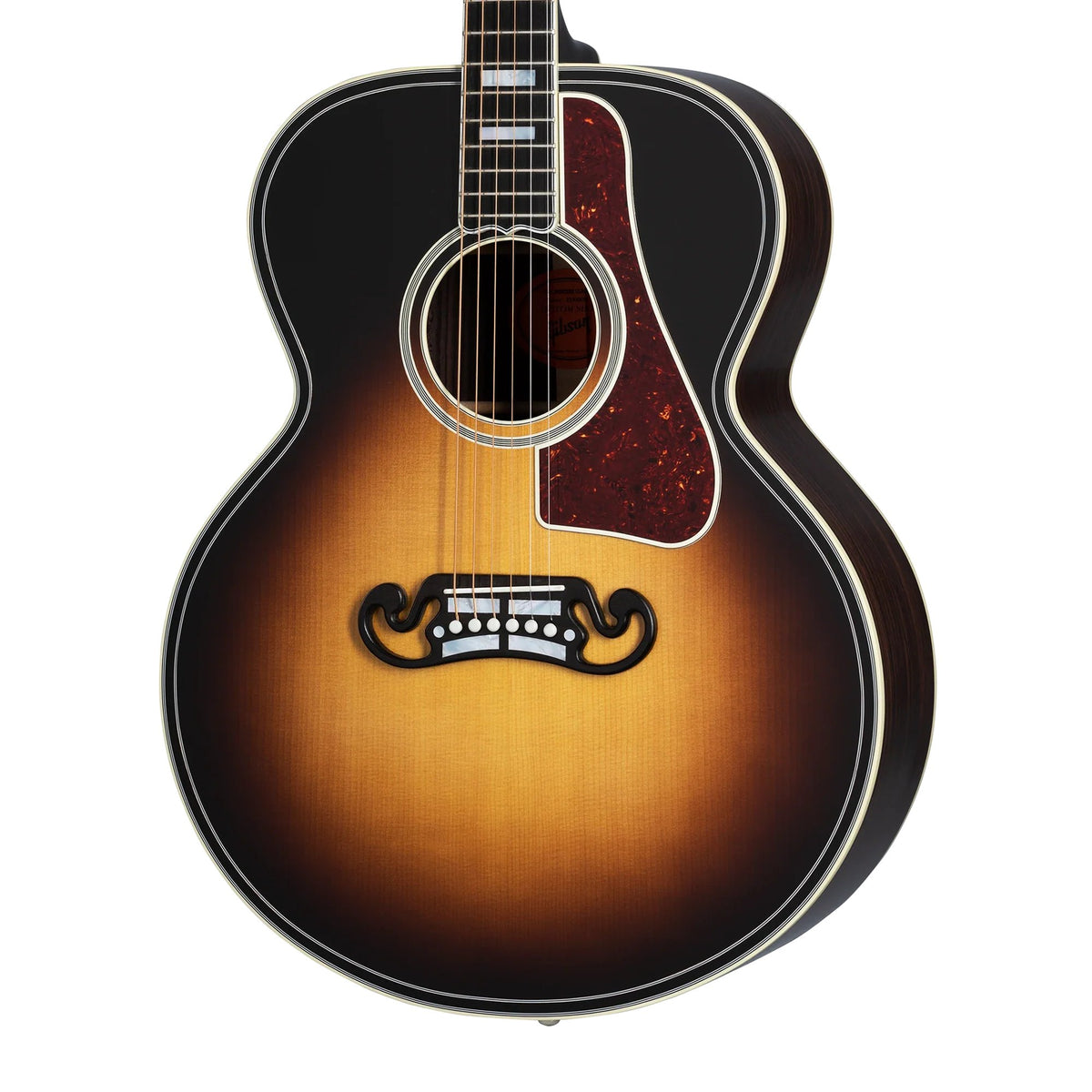 Đàn guitar acoustic Gibson SJ-200 Western Classic màu Vintage Sunburst – cận thùng đàn mặt trước