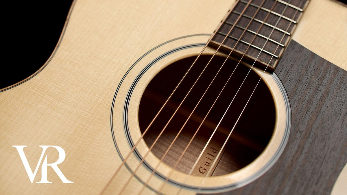 Đàn guitar acoustic Guild VR1 F-40 Au Naturel màu Natural – cận hoa văn viền lỗ thoát âm (rosette)