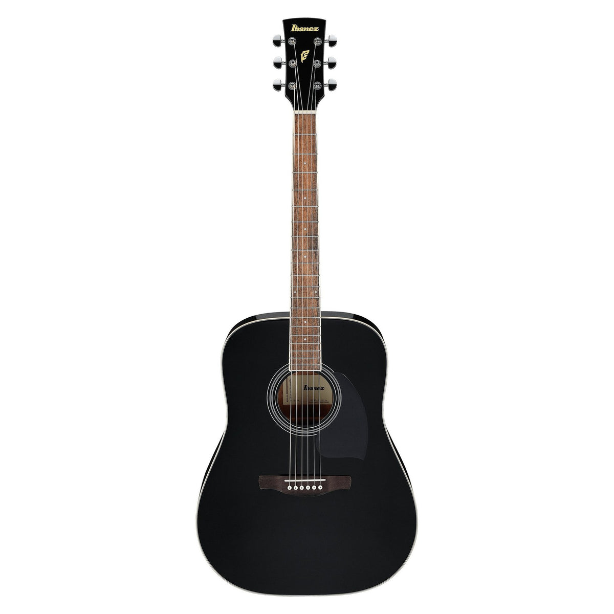 Đàn guitar acoustic Ibanez PF15 màu Black High Gloss – mặt trước toàn thân
