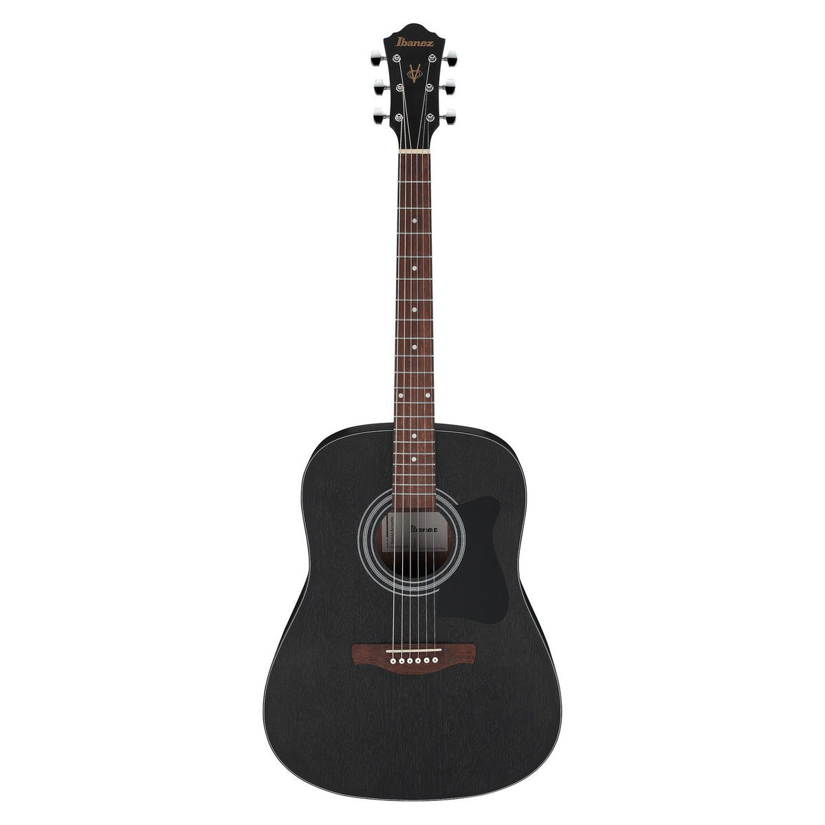 Đàn guitar acoustic Ibanez V54NJP màu Weathered Black Open Pore – ảnh chính hãng toàn thân