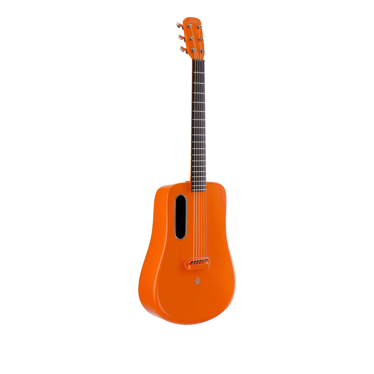Đàn guitar acoustic Lava Me 2 màu Orange – góc nghiêng 3/4 toàn thân