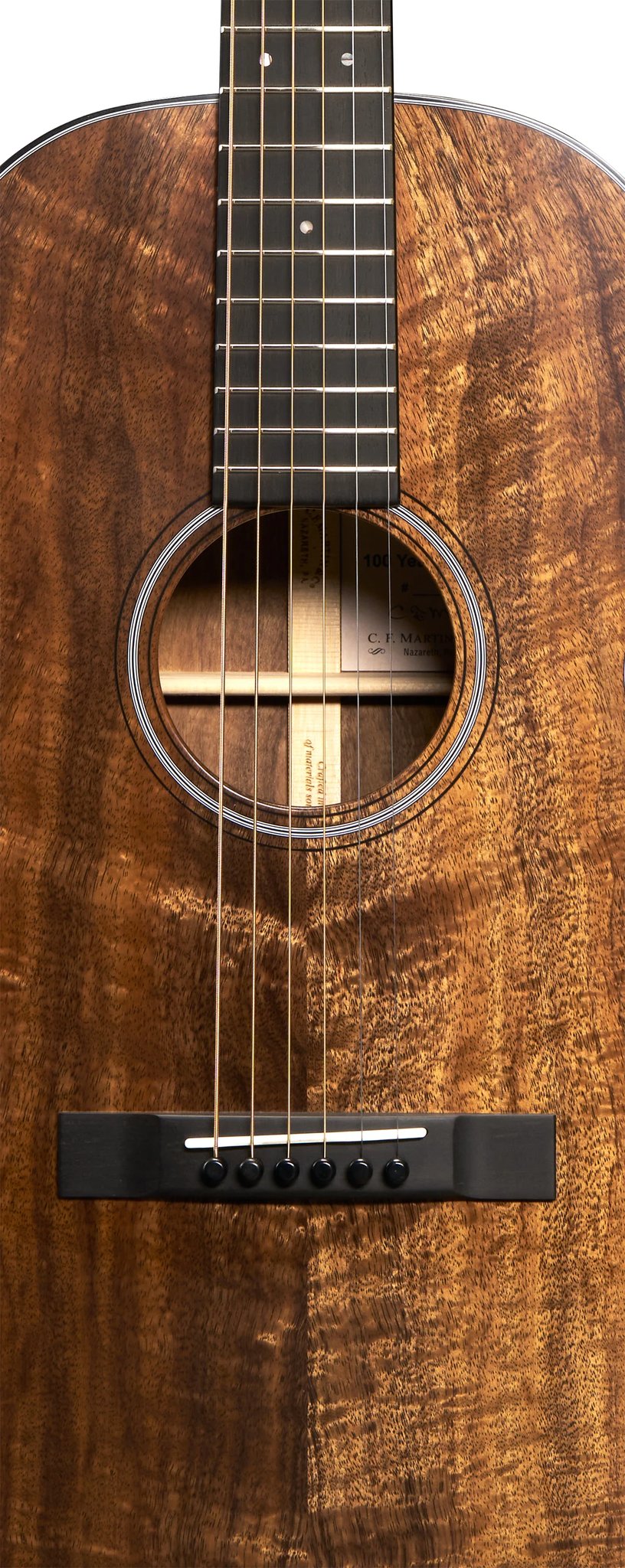 Đàn guitar acoustic Martin Custom Shop 0-18K2 CFM IV màu Natural – cận thùng đàn mặt trước