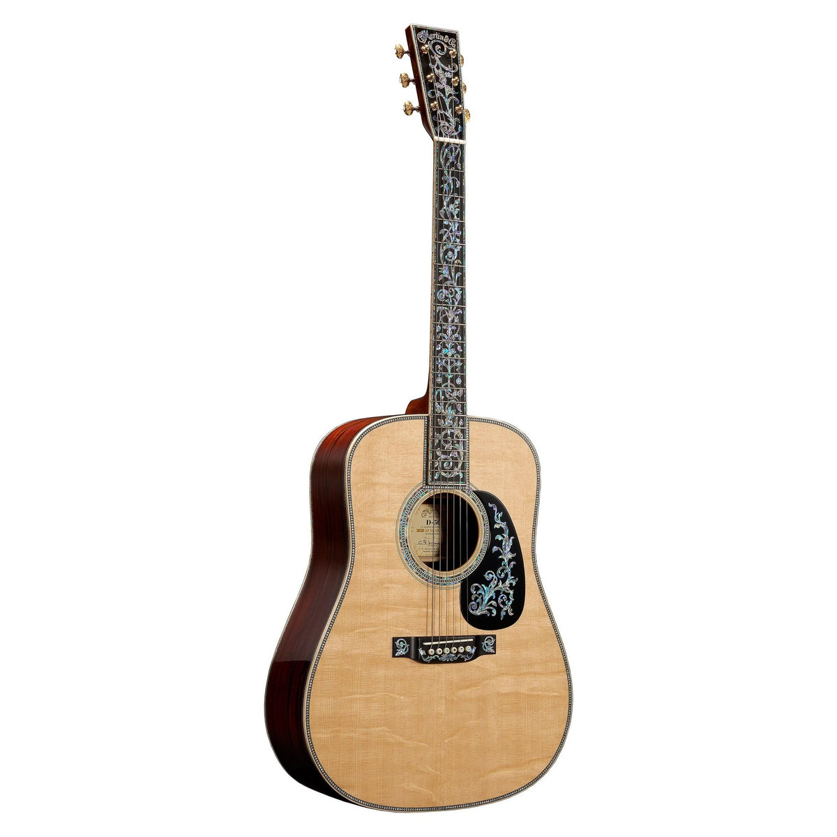 Đàn guitar acoustic Martin D-50 CFM IV 50th Anniversary màu Natural – mặt trước toàn thân