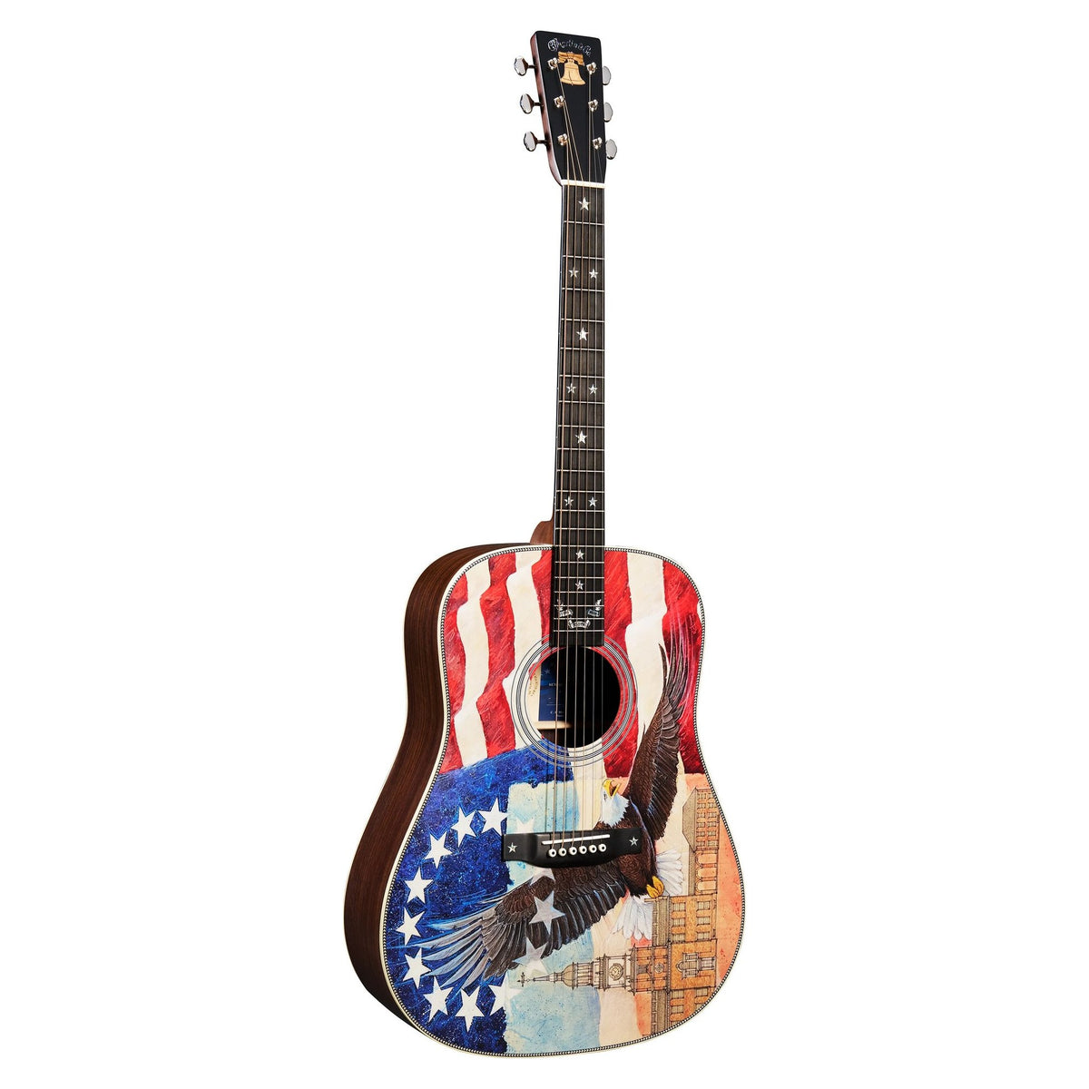 Đàn guitar acoustic Martin HD-28 Semiquincentennial màu Custom Ink Artwork – mặt trước toàn thân