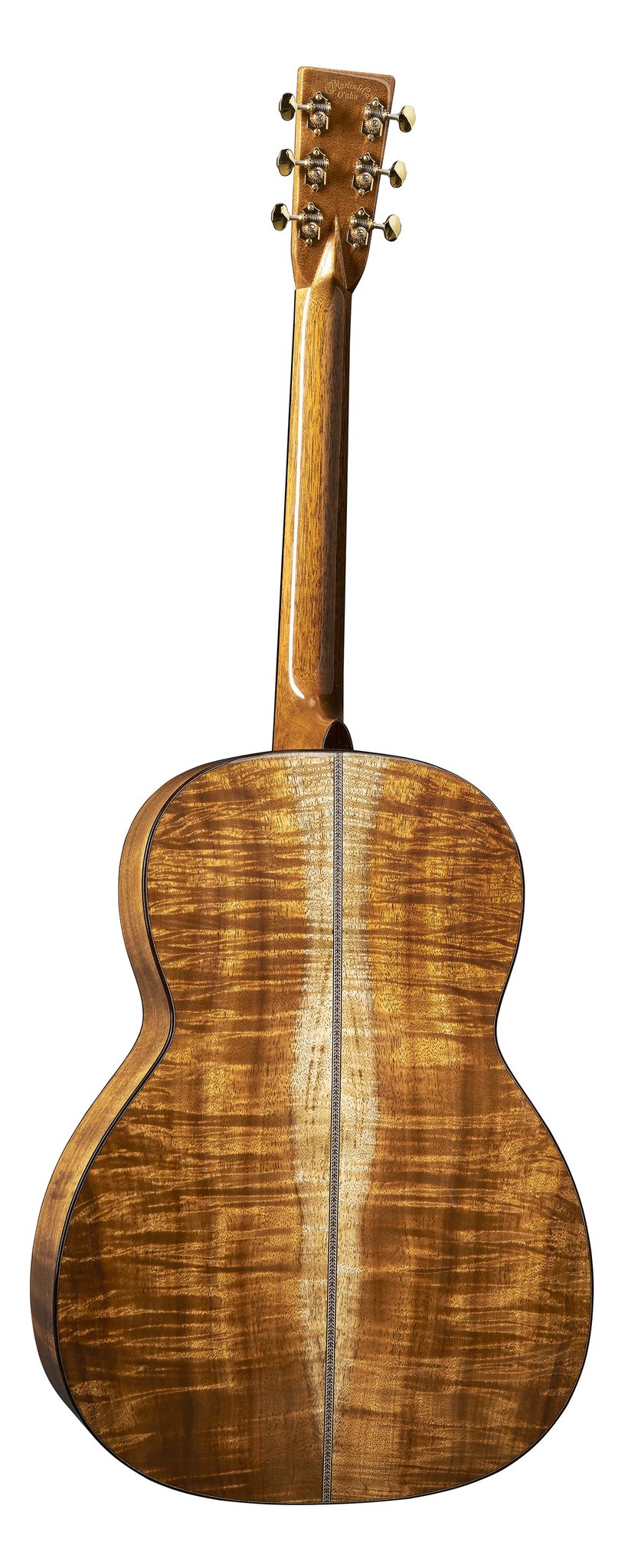 Đàn guitar acoustic Martin O'ahu K-42 Hibiscus màu Dark Toasted Burst – mặt lưng toàn thân