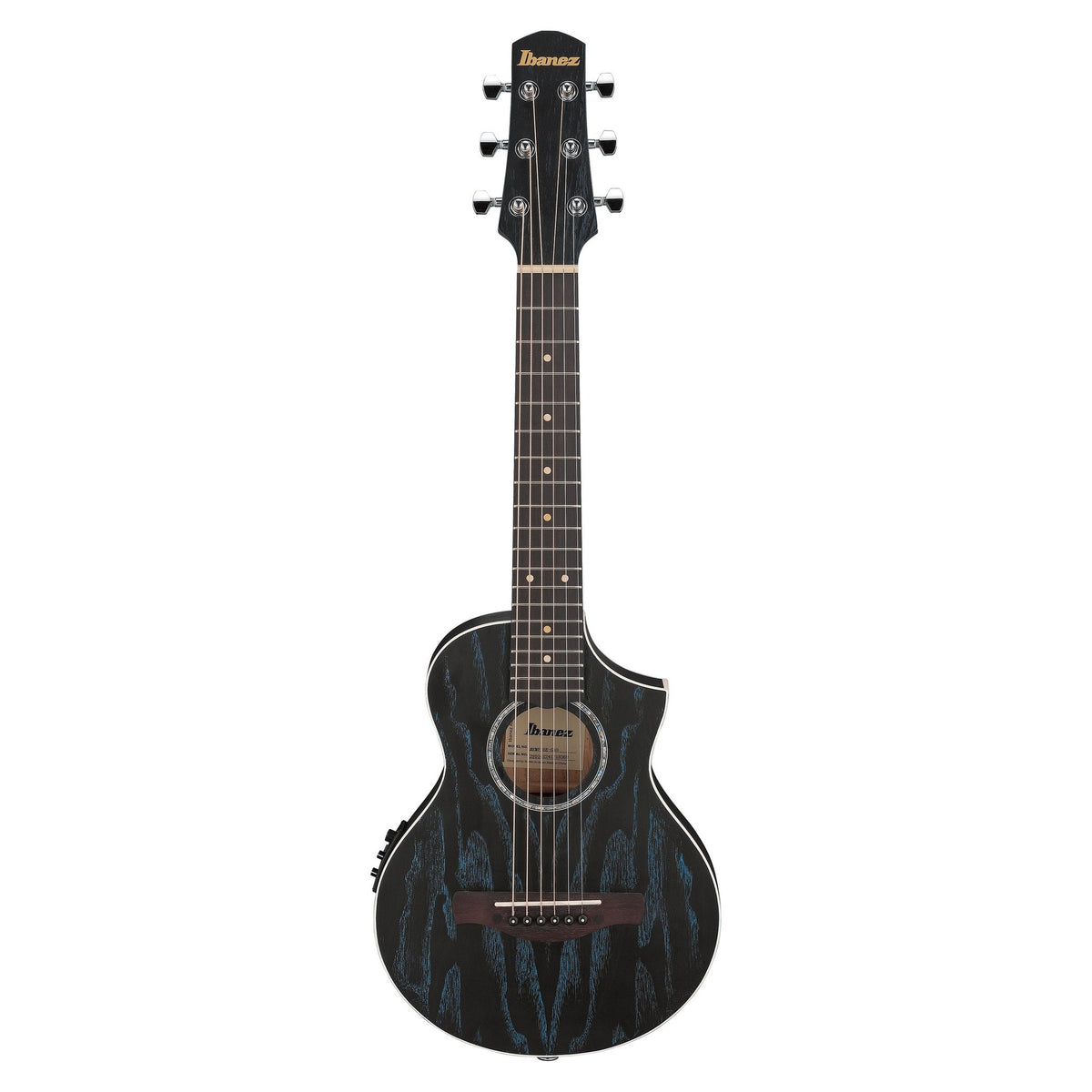 Đàn guitar acoustic piccolo điện Ibanez EWP16EWB màu Galaxy Aqua Open Pore – mặt trước toàn thân