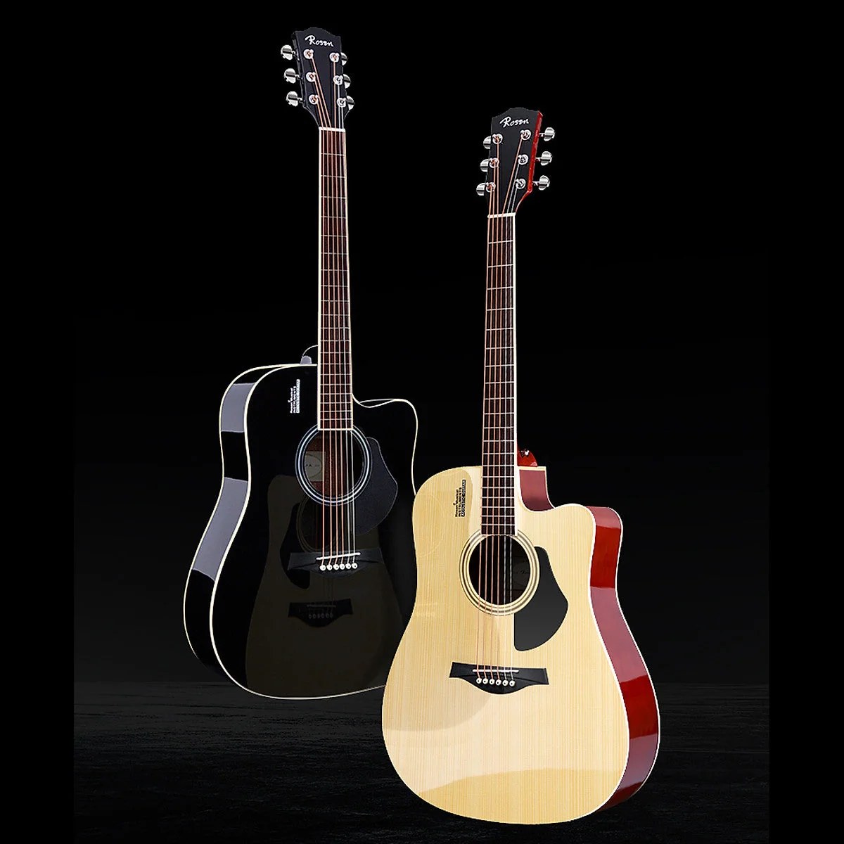 Đàn guitar acoustic Rosen G12 màu Black – các màu cùng dòng đặt cạnh nhau