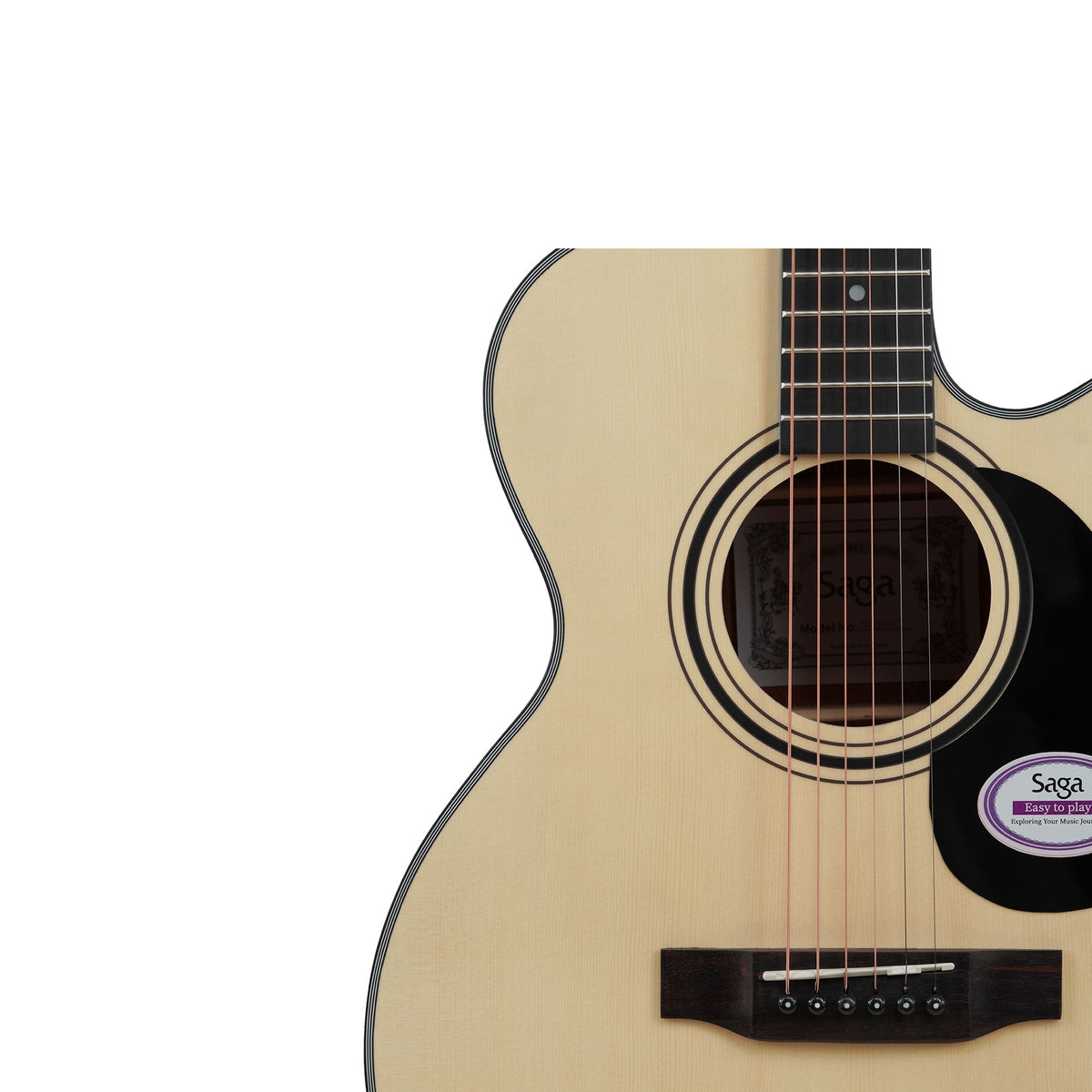 Đàn guitar acoustic Saga SA600C – ảnh chính hãng, chi tiết