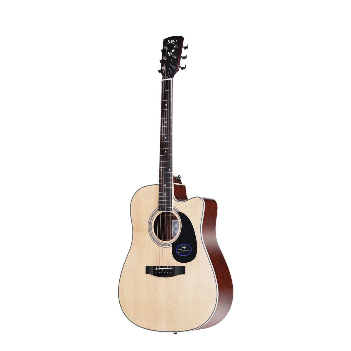Đàn guitar acoustic Saga SF700C – ảnh chính hãng, mặt sau