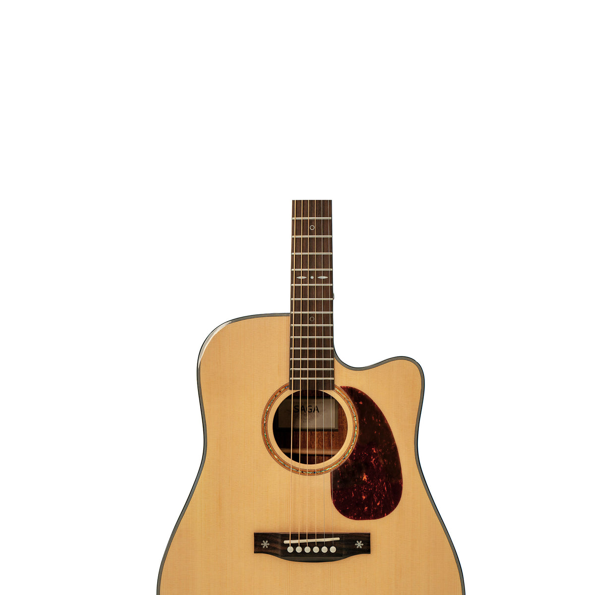 Đàn guitar acoustic Saga SF830C – ảnh chính hãng, cận cảnh thùng đàn