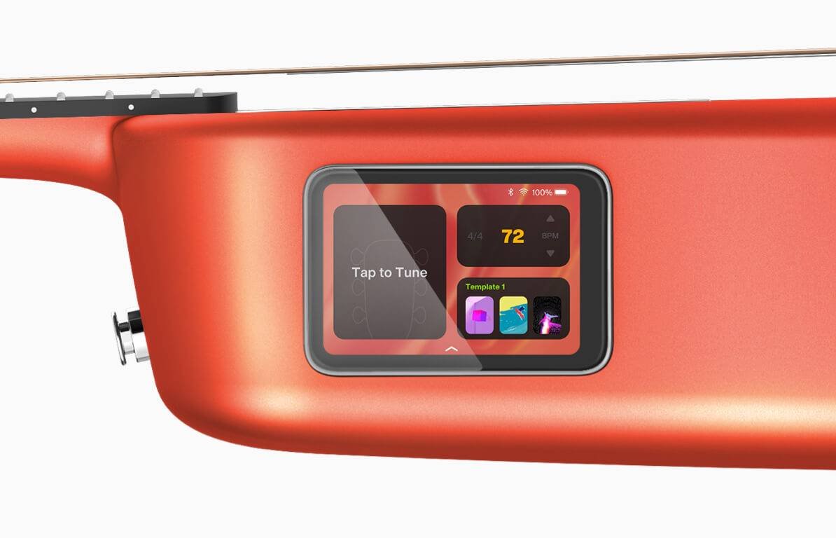 Đàn guitar acoustic thông minh Lava Me 3 màu Red – cận chi tiết hoàn thiện