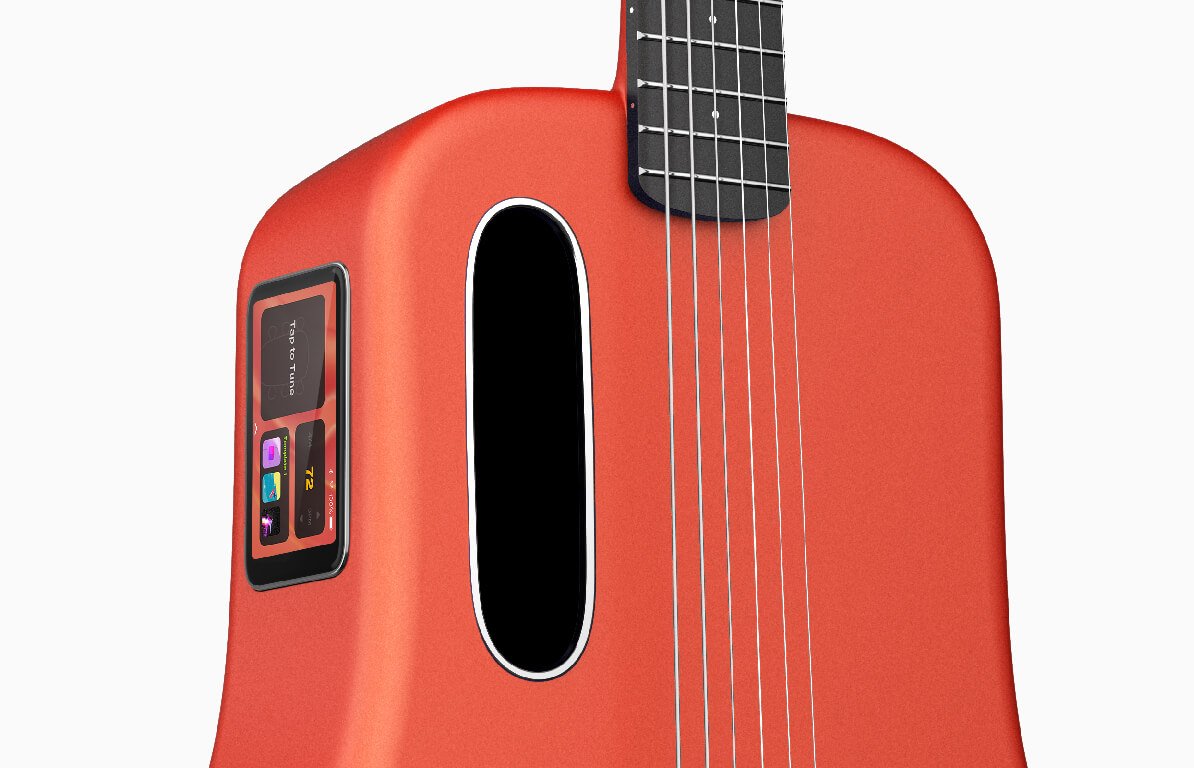 Đàn guitar acoustic thông minh Lava Me 3 màu Red – cận thùng đàn mặt trước