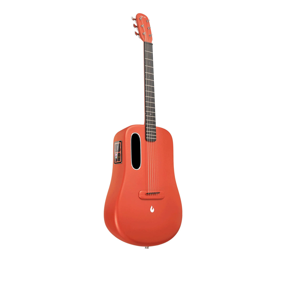 Đàn guitar acoustic thông minh Lava Me 3 màu Red – góc nghiêng 3/4 toàn thân