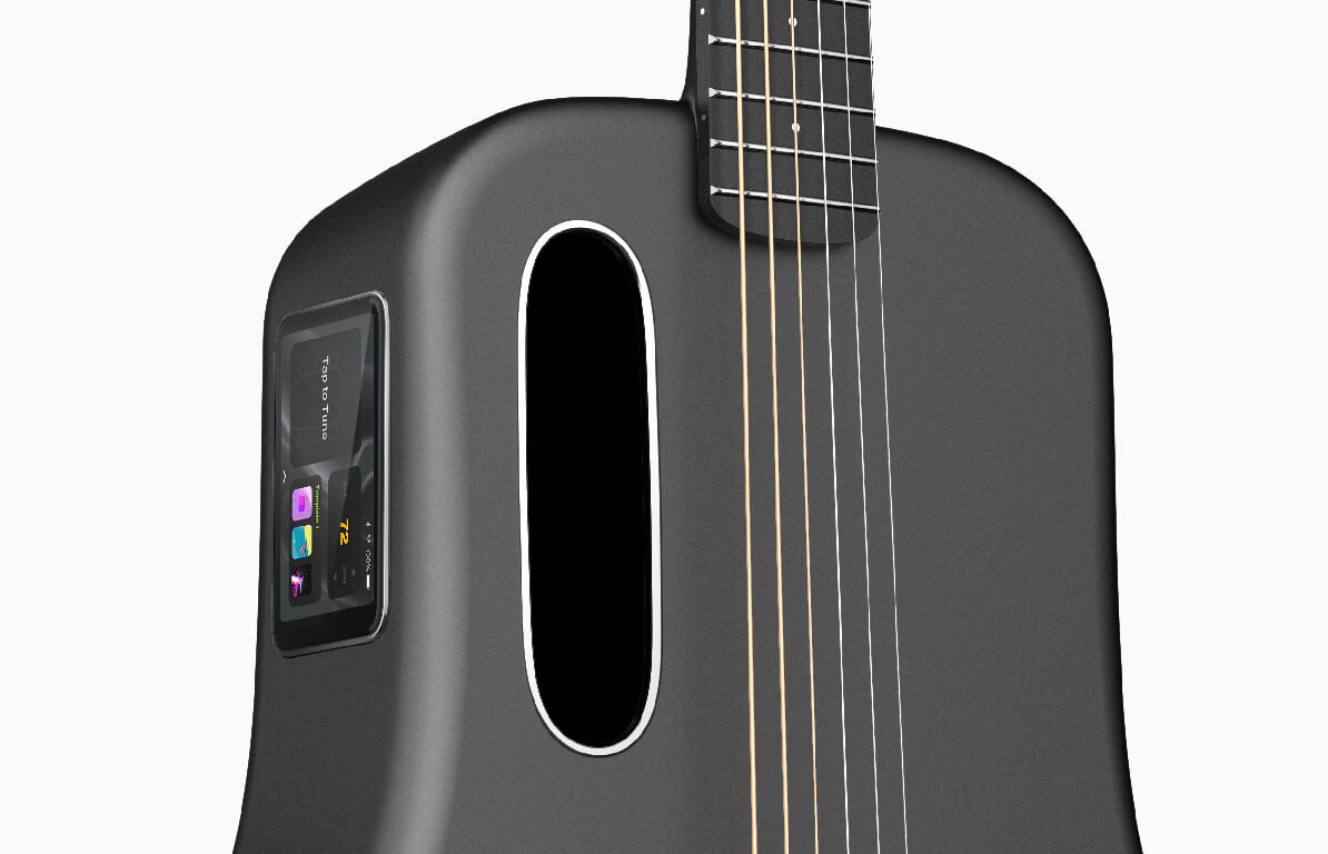 Đàn guitar acoustic thông minh Lava Me 3 màu Space Gray – cận thùng đàn mặt trước