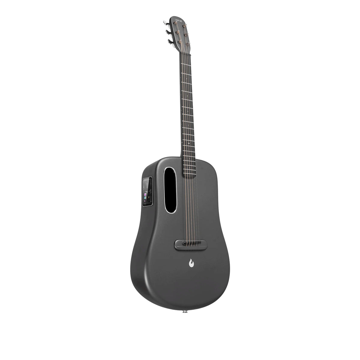 Đàn guitar acoustic thông minh Lava Me 3 màu Space Gray – góc nghiêng 3/4 toàn thân
