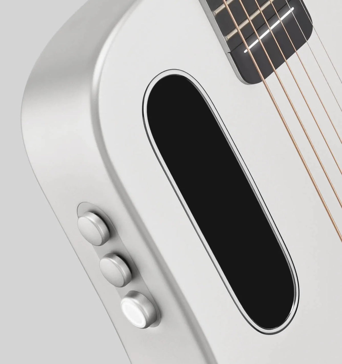 Đàn guitar acoustic thông minh Lava ME Air màu Carbon Silver – cận thùng đàn mặt trước