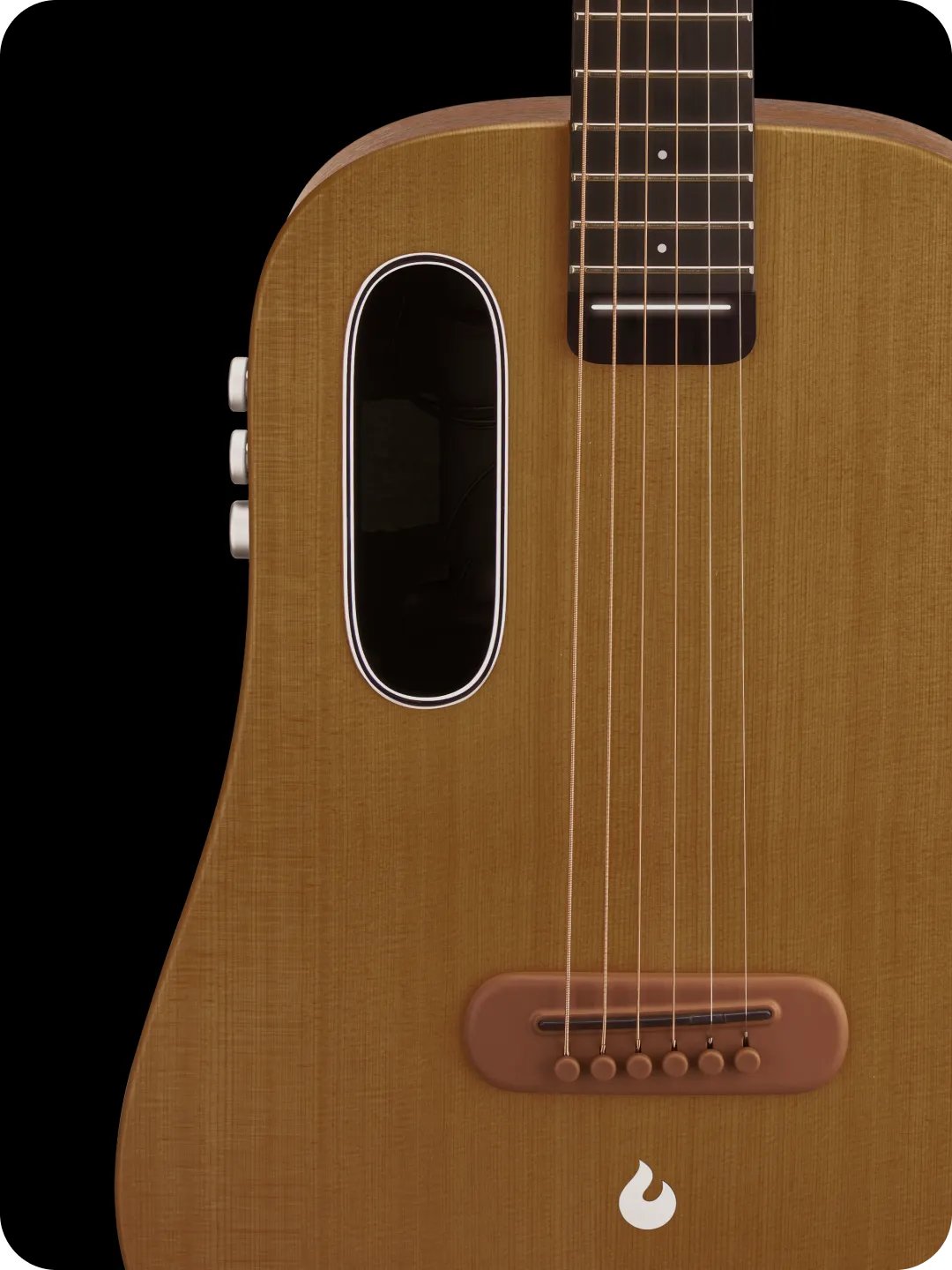 Đàn guitar acoustic thông minh Lava ME Air màu Spruce Woodgrain Brown / Burlywood – cận thùng đàn mặt trước