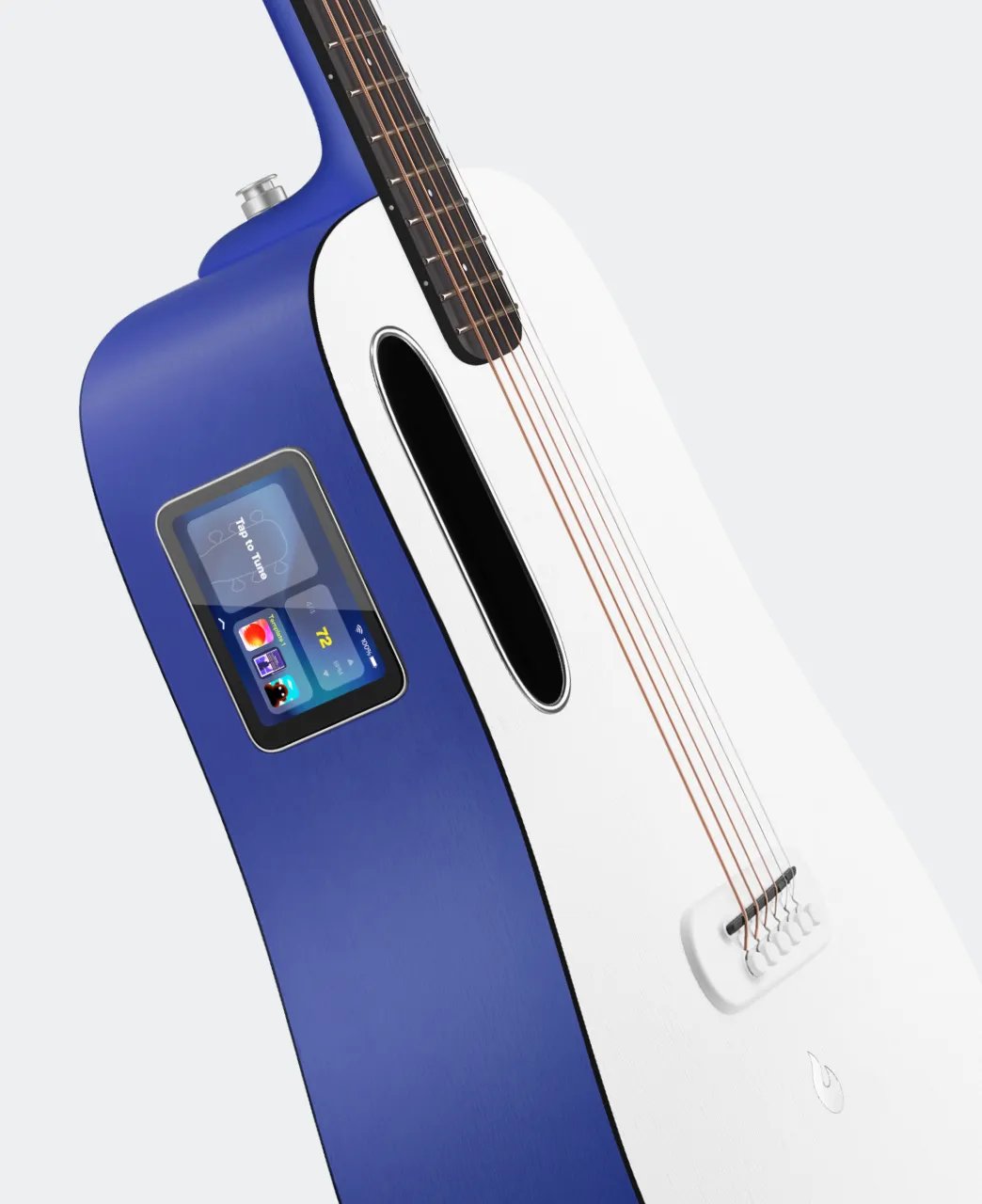 Đàn guitar acoustic thông minh Lava ME Play màu Deep Blue / Frost White – cận thùng đàn mặt trước