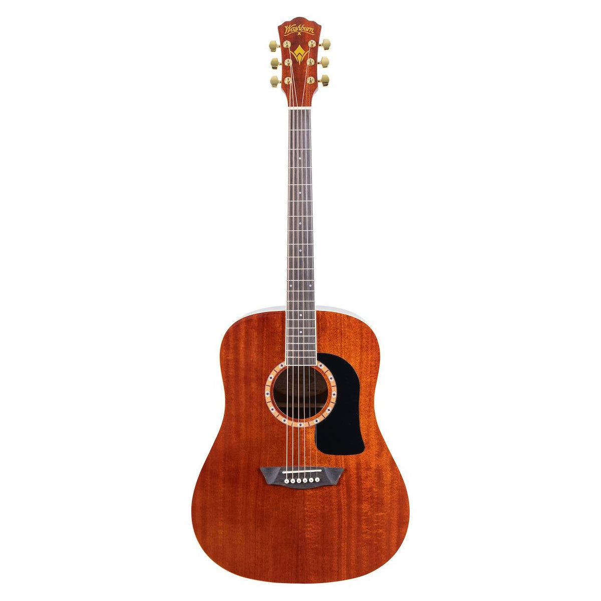 Đàn guitar acoustic Washburn WD100DL màu Natural – mặt trước toàn thân