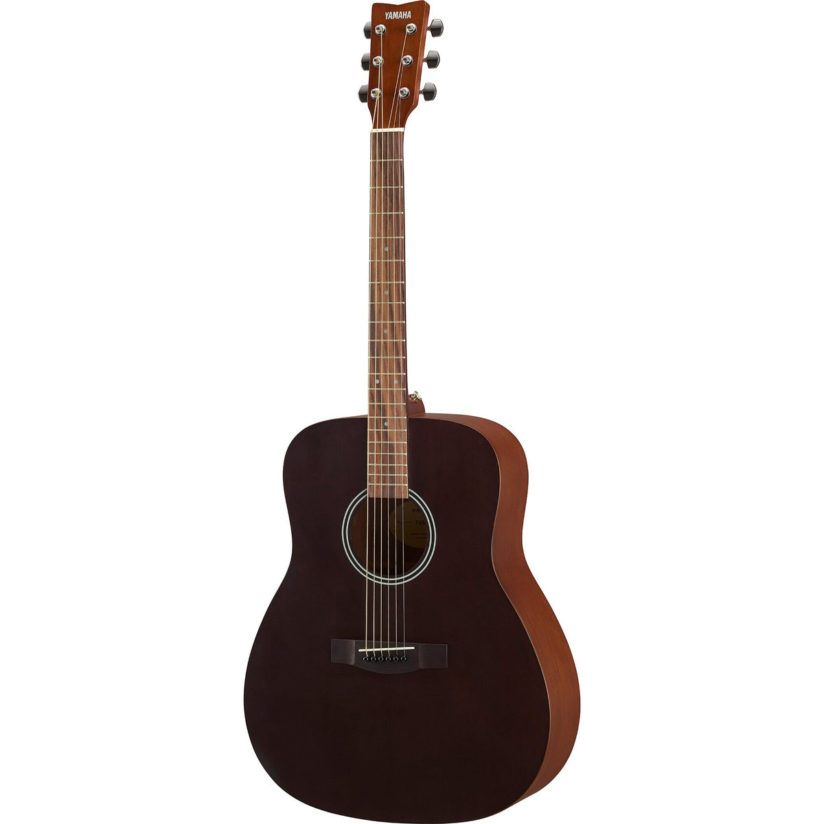 Đàn guitar acoustic Yamaha F400 màu Smoky Black – góc nghiêng 3/4 toàn thân
