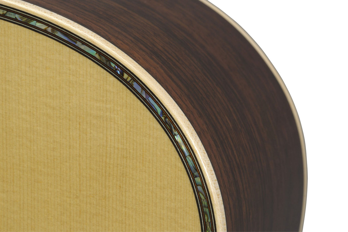 Đàn guitar acoustic Yamaha LJ36 ARE màu Natural – cận chi tiết hoàn thiện