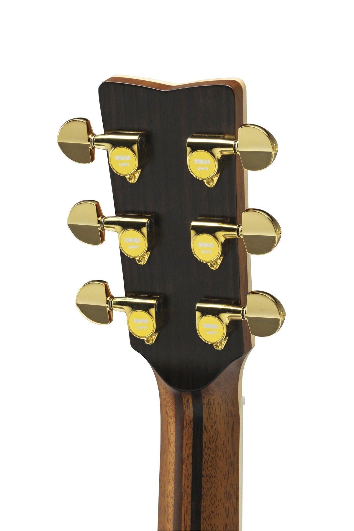 Đàn guitar acoustic Yamaha LS36 ARE màu Natural – mặt sau đầu đàn và bộ khóa lên dây