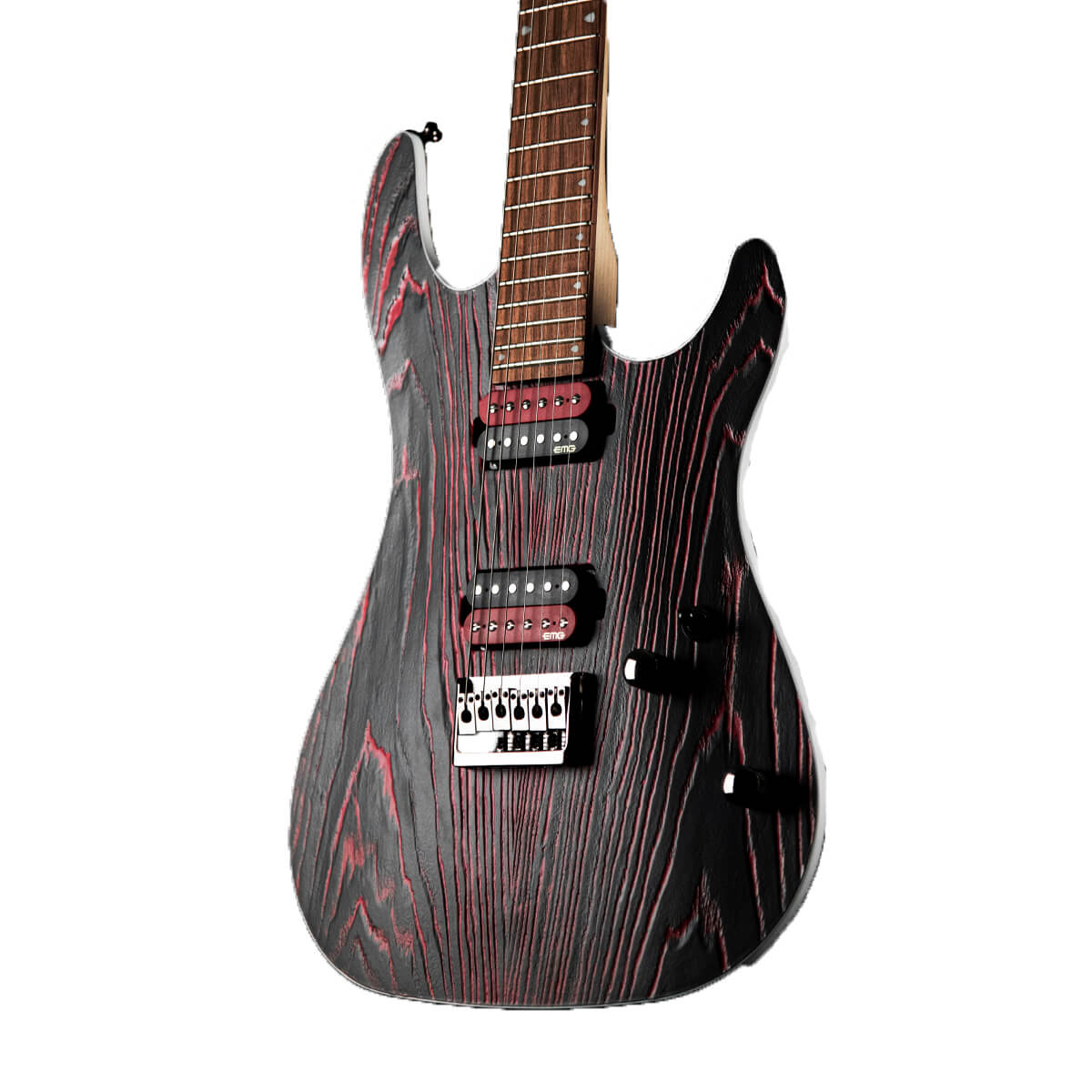 Đàn Guitar Điện Cort KX300 Etched, Etched Black Red