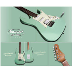 Đàn Guitar Điện Sqoe SEIB400 Green