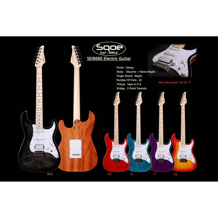 Đàn Guitar Điện Sqoe SEIB680 HSS