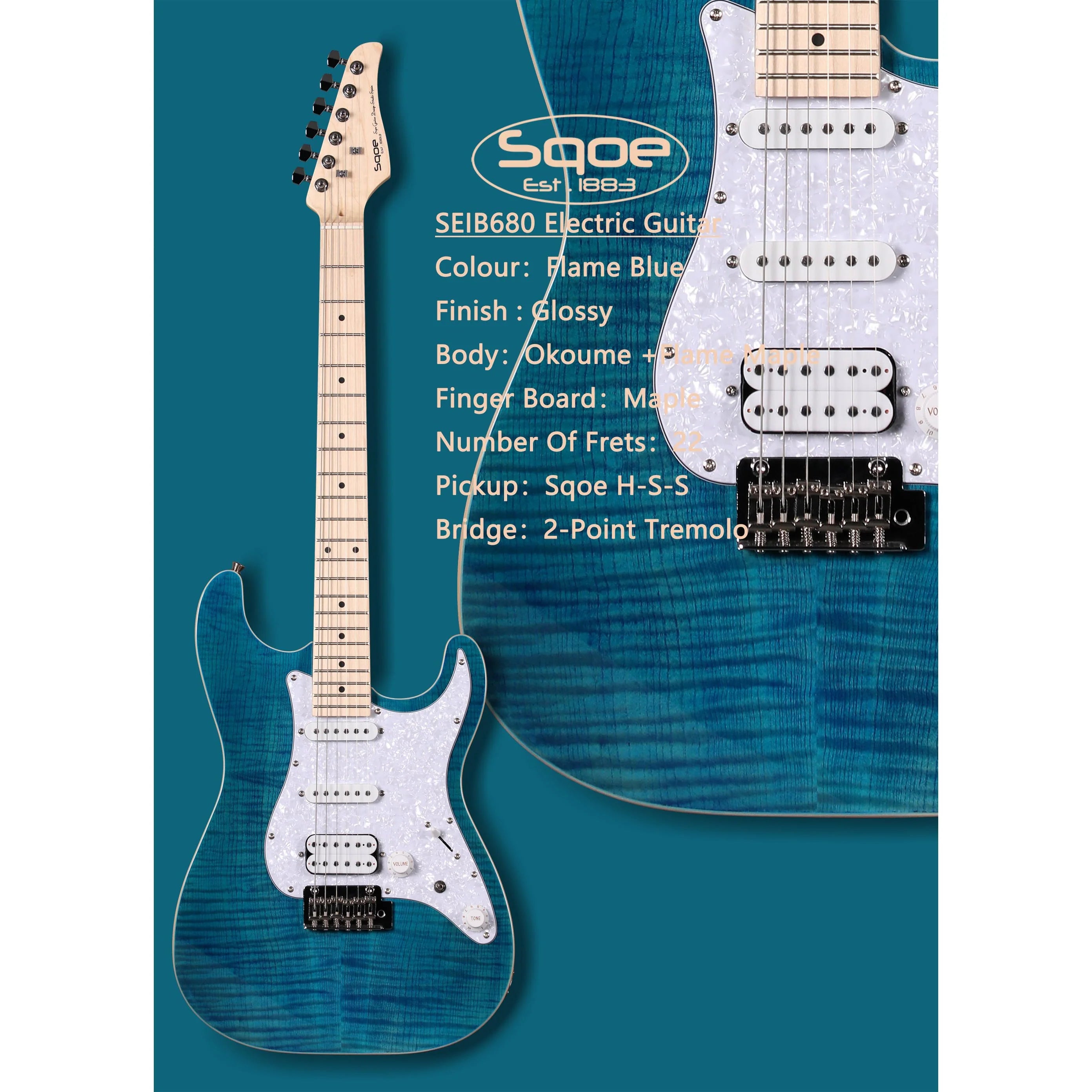 Đàn Guitar Điện Sqoe SEIB680 HSS