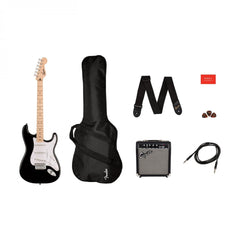 Đàn Guitar Điện Squier Sonic Stratocaster Pack, Maple Fingerboard, Black, #0371720006