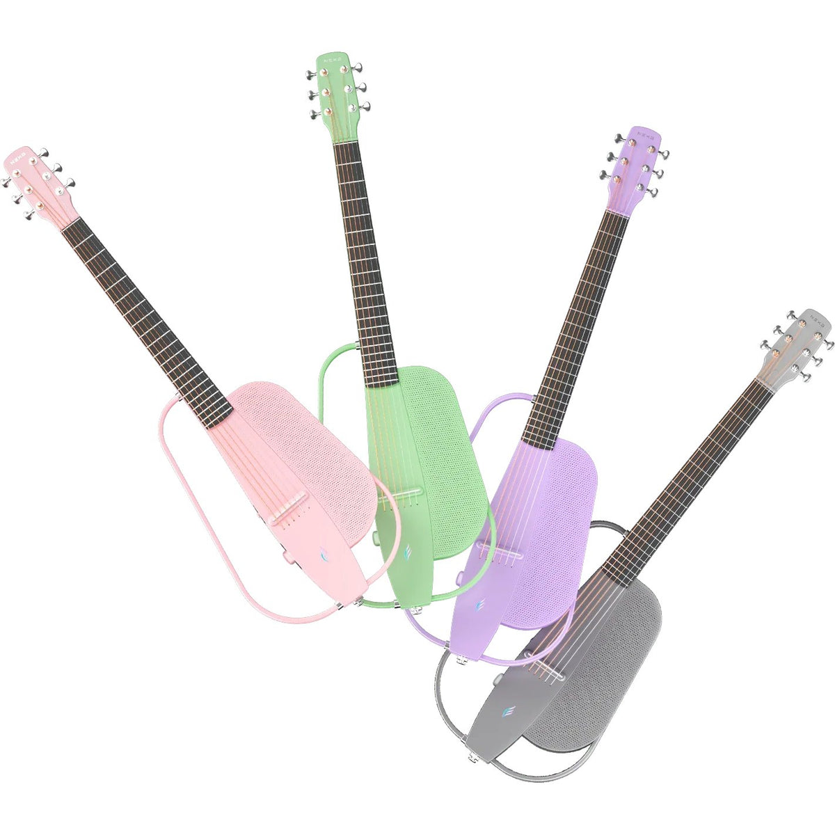 Đàn guitar thông minh Enya NEXG 2 SE – các màu cùng dòng đặt cạnh nhau (góc 2)