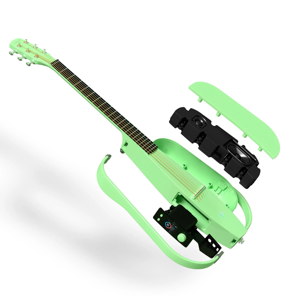 Đàn guitar thông minh Enya NEXG 2 SE màu Green – cận chi tiết hoàn thiện