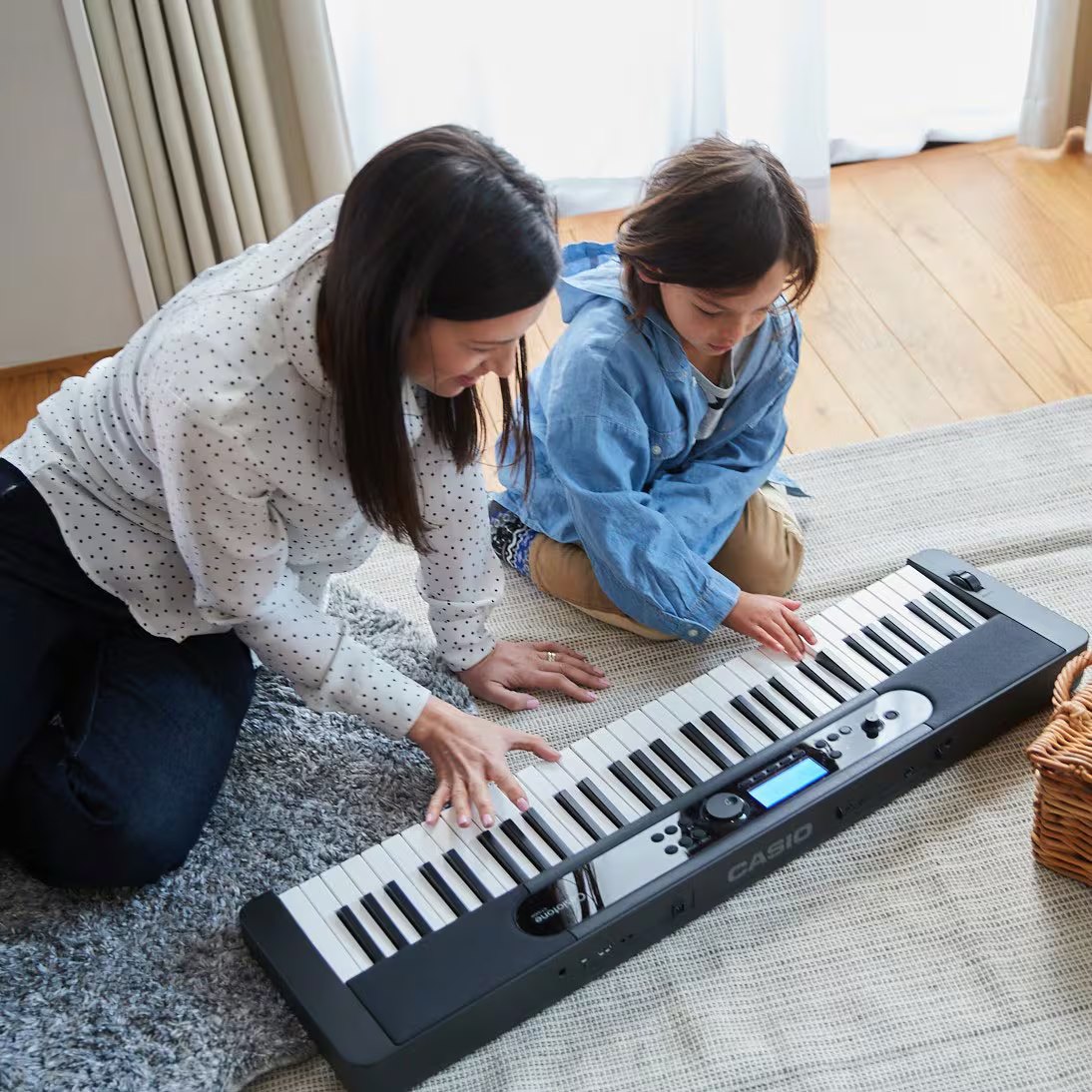 Đàn Organ Casio CT-S400 - góc nghiêng (Đen)