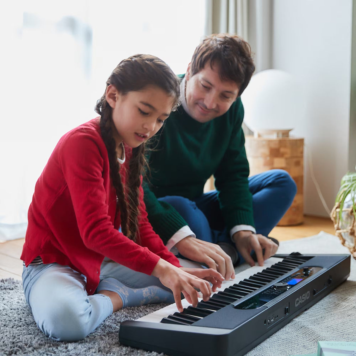 Đàn Organ Casio CT-S400 - góc nghiêng (Đen)