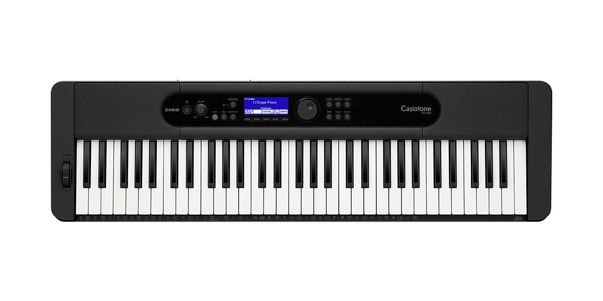 Đàn Organ Casio CT-S400 - góc nghiêng (Đen)