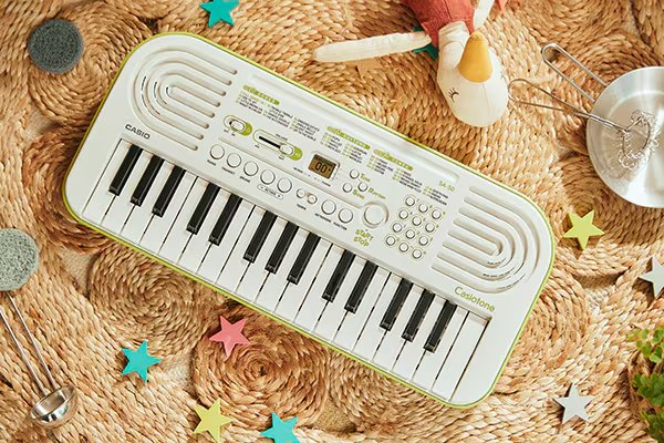 Đàn Organ Casio SA-50 - cận cảnh chi tiết (Trắng)