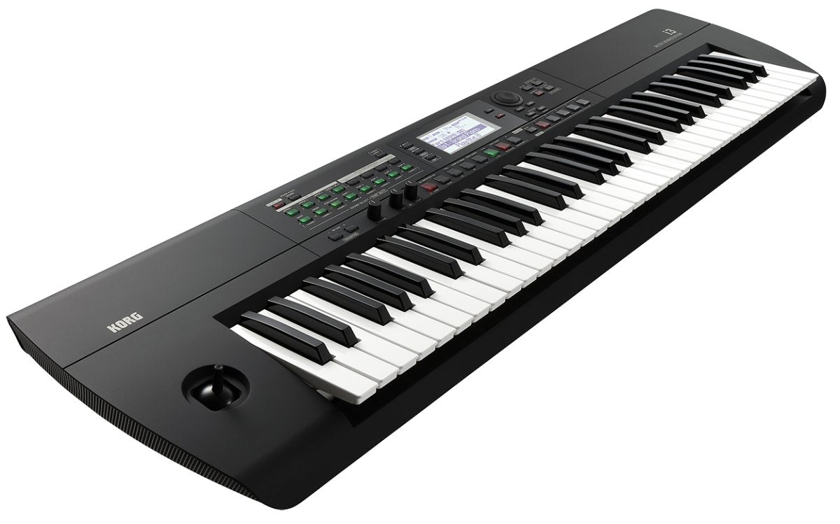 Đàn Organ Korg i3 - góc nghiêng (Đen)