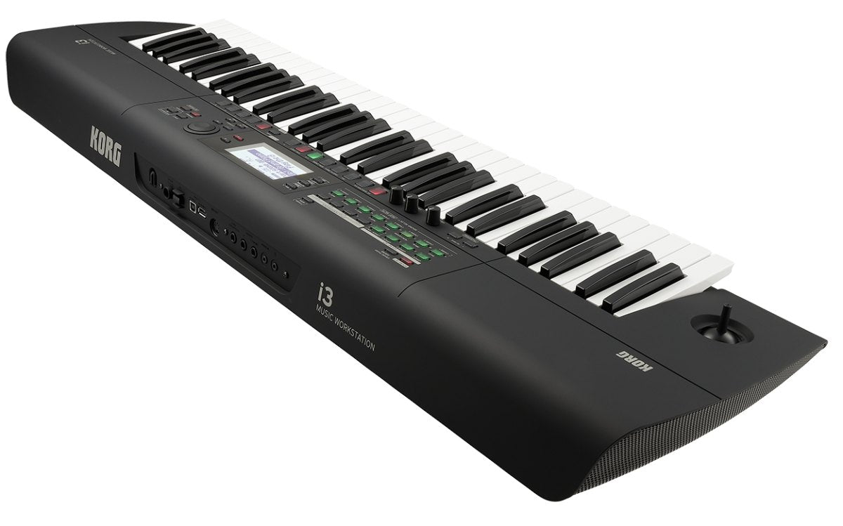 Đàn Organ Korg i3 - góc nghiêng (Đen)