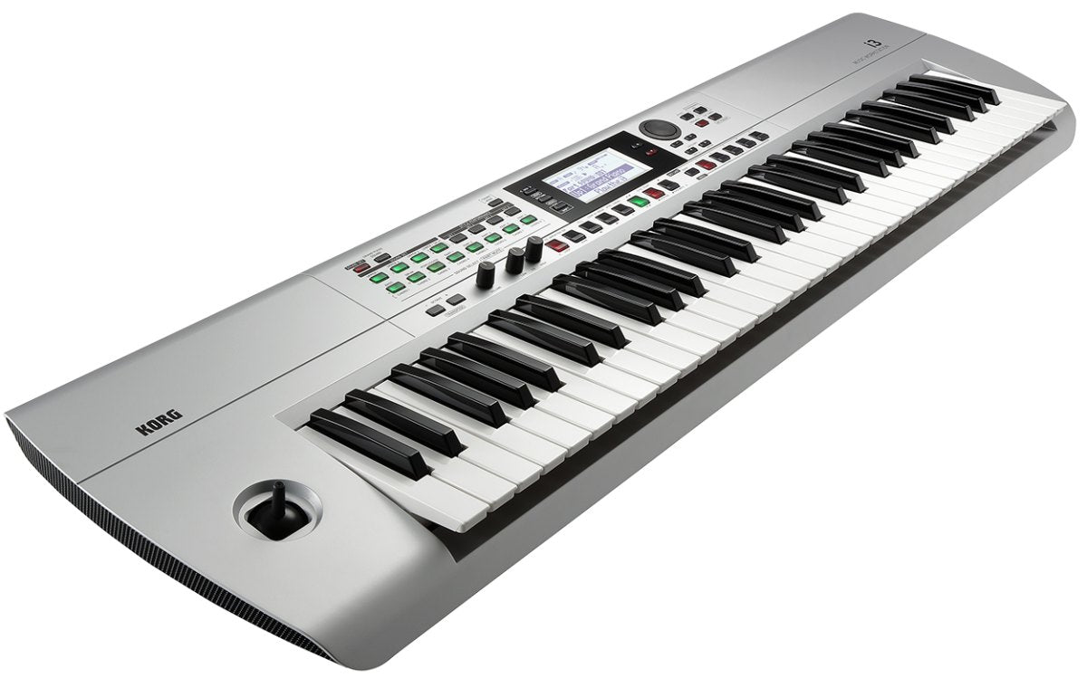 Đàn Organ Korg i3 - góc nghiêng (Bạc)