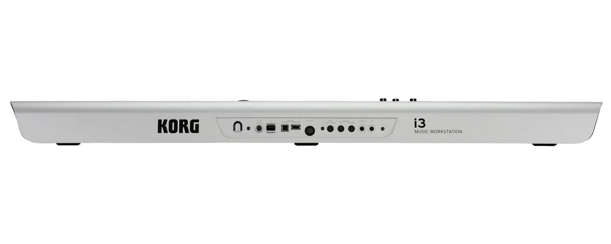 Đàn Organ Korg i3 - mặt sau, cổng kết nối (Bạc)