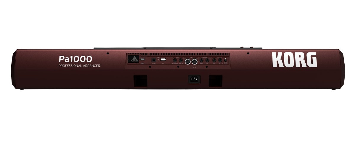 Đàn Organ Korg Pa1000 - mặt sau, cổng kết nối