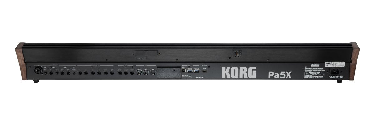 Đàn Organ Korg Pa5X - mặt sau, cổng kết nối