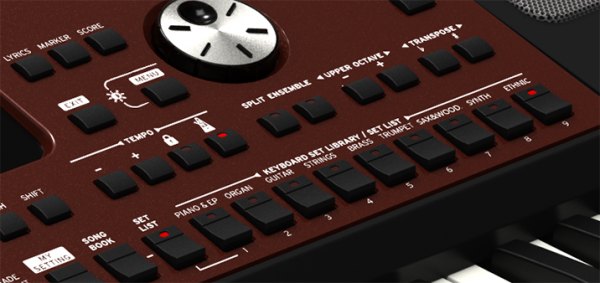 Đàn Organ Korg Pa700 - bảng điều khiển
