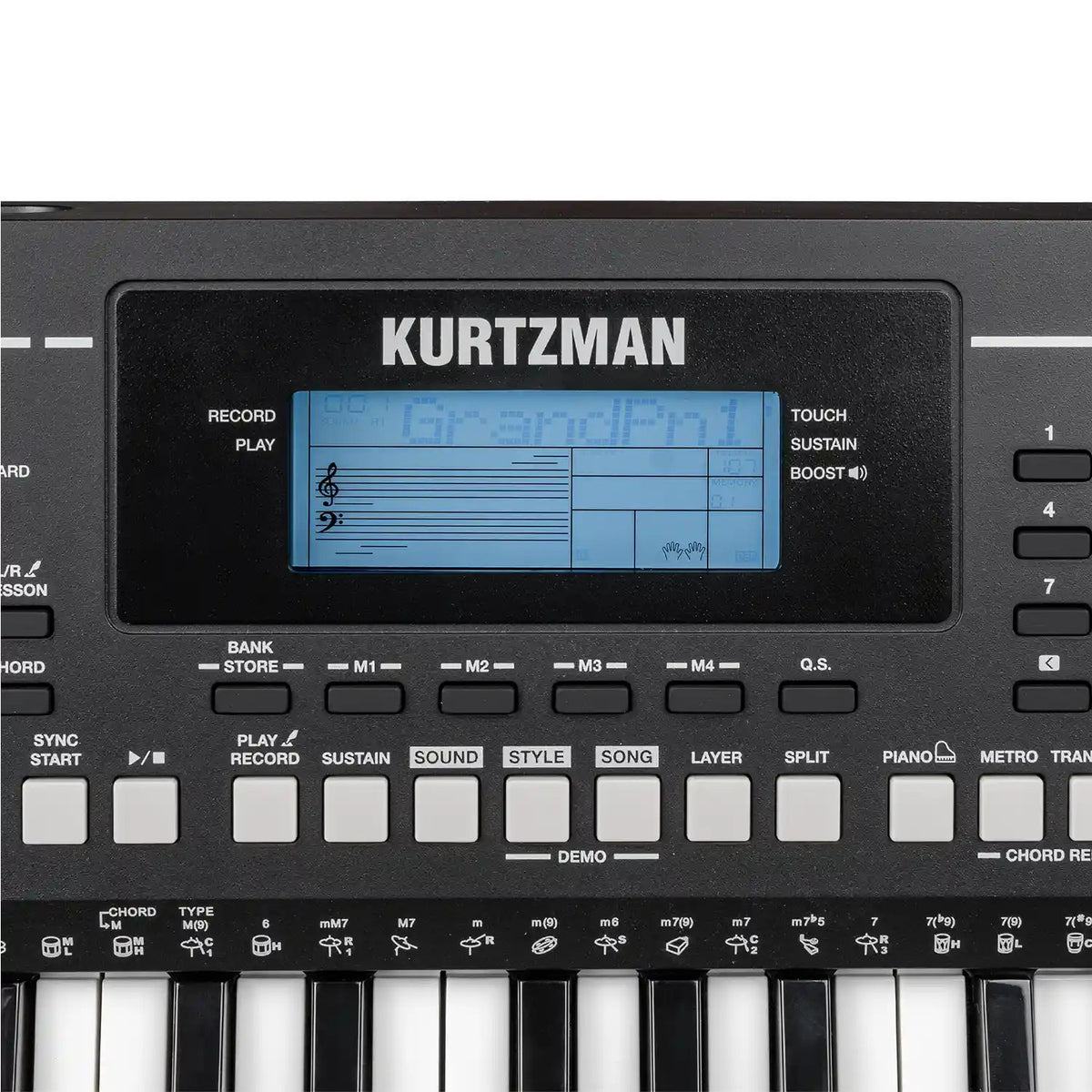 Đàn Organ Kurtzman K195 Plus - bảng điều khiển (Đen)