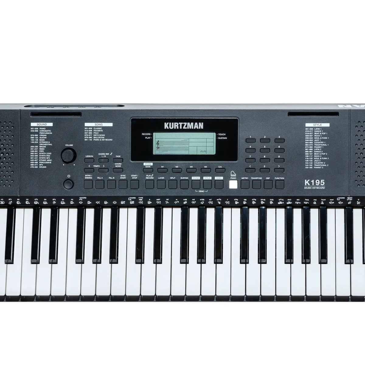 Đàn Organ Kurtzman K195 - bảng điều khiển