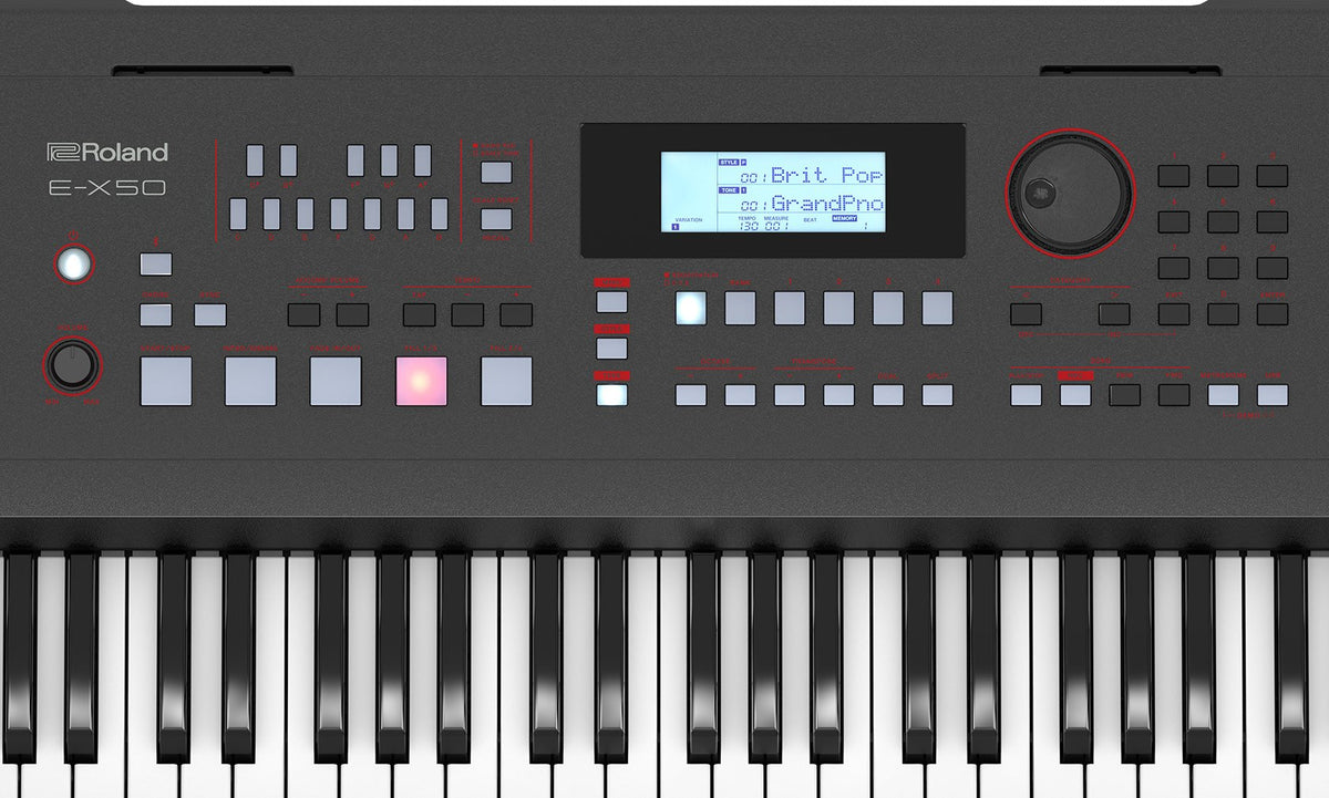 Đàn Organ Roland E-X50 - bảng điều khiển